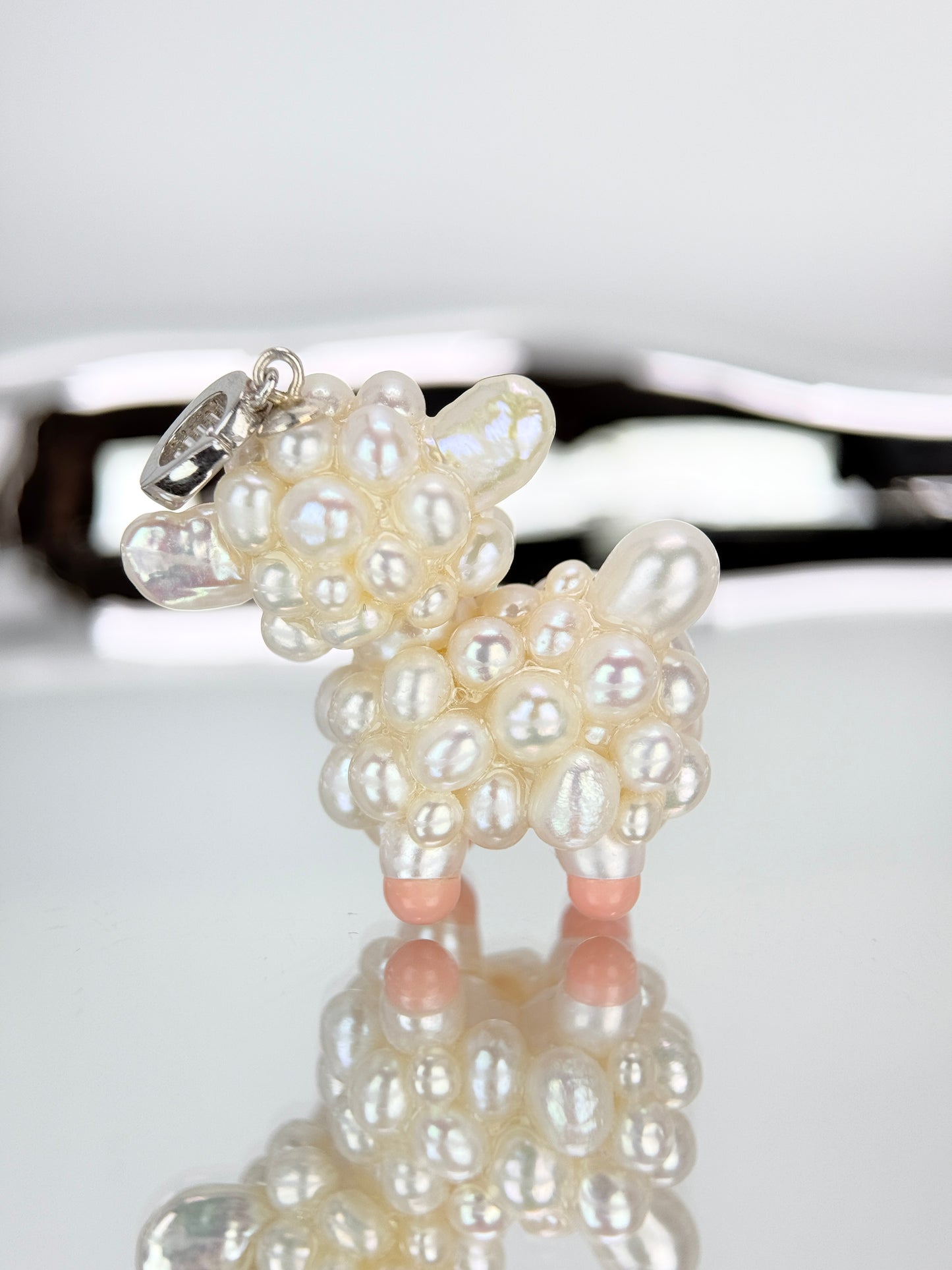 Mallow — Pearl Lamb | Artisan Baroque Pearl Sheep Charm