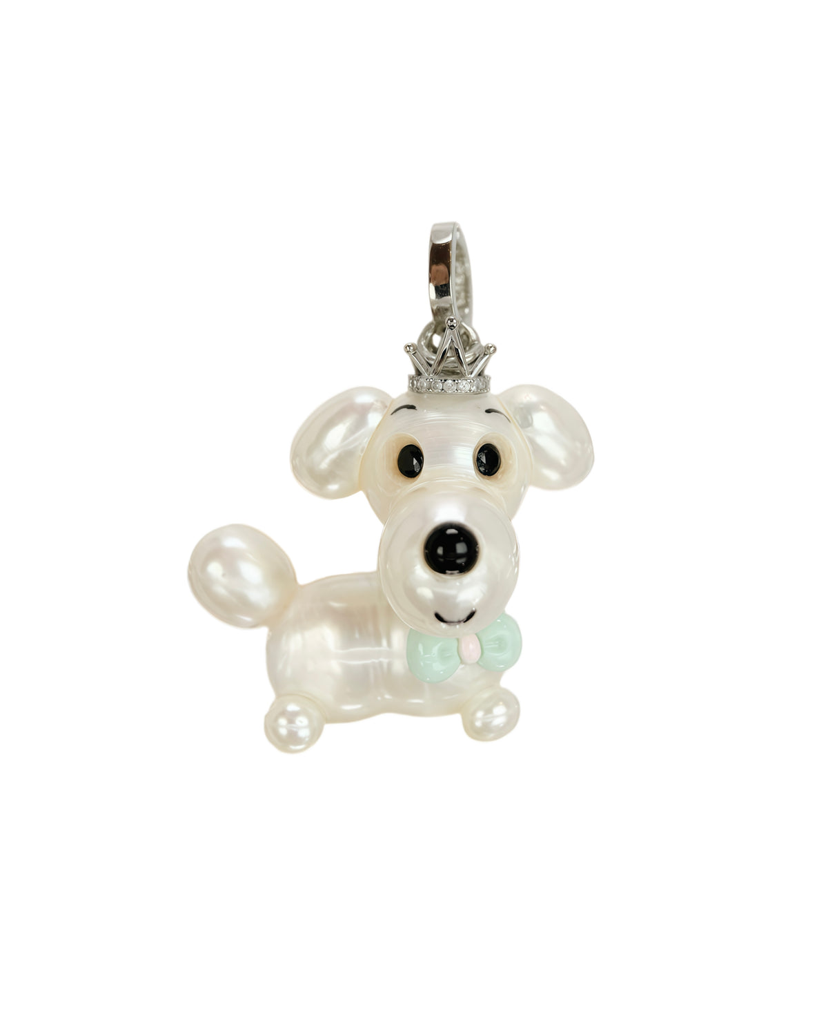 Pippin — Pearl Pup Necklace | Artisan Baroque Pearl Dog Charm Necklace