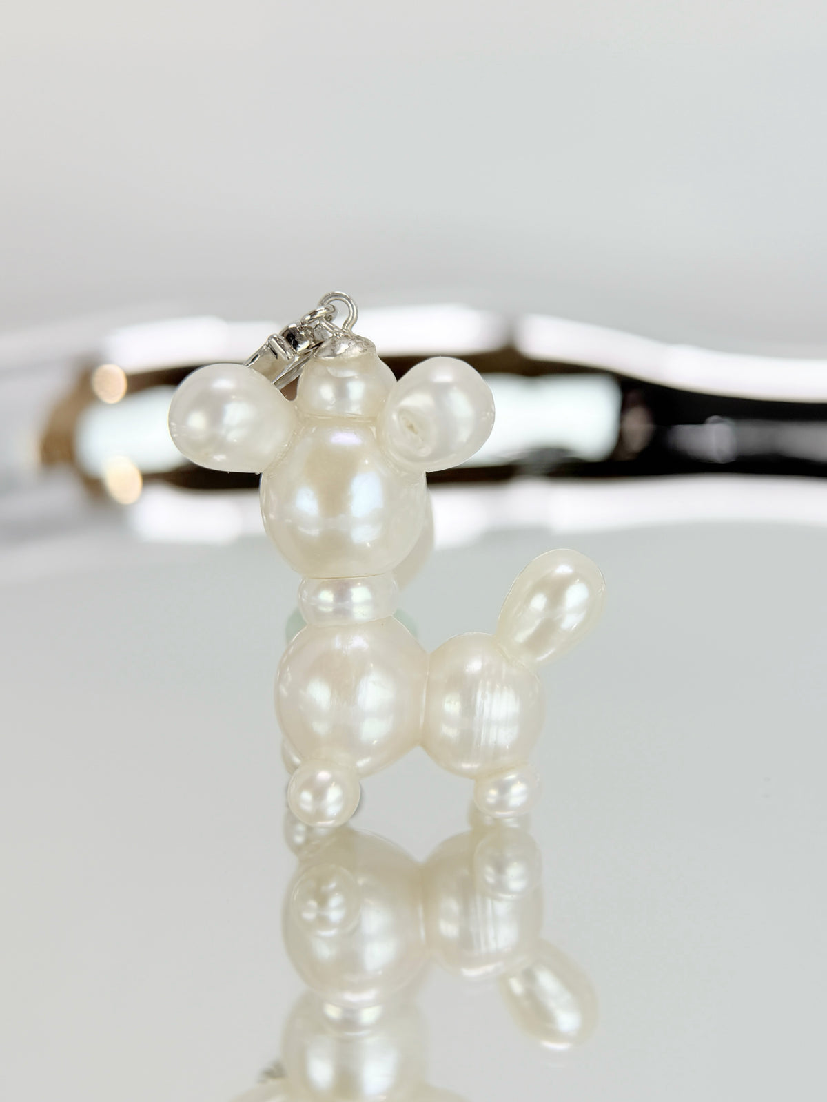 Elio — Pearl Pup Necklace | Artisan Baroque Pearl Dog Charm