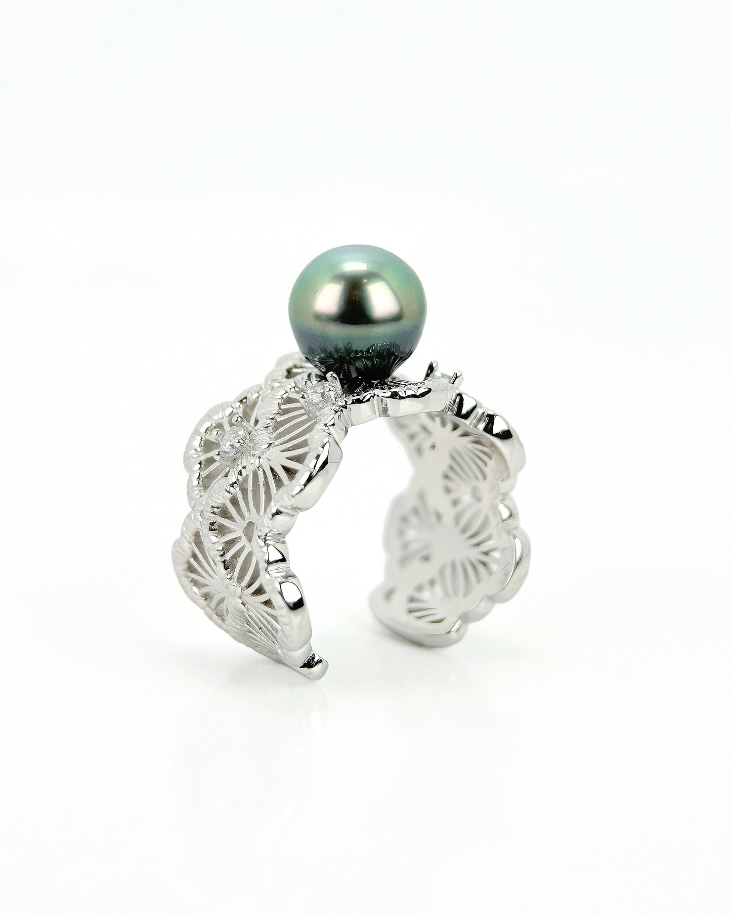 Chantilly  | Tahitian Pearl Lace Ring