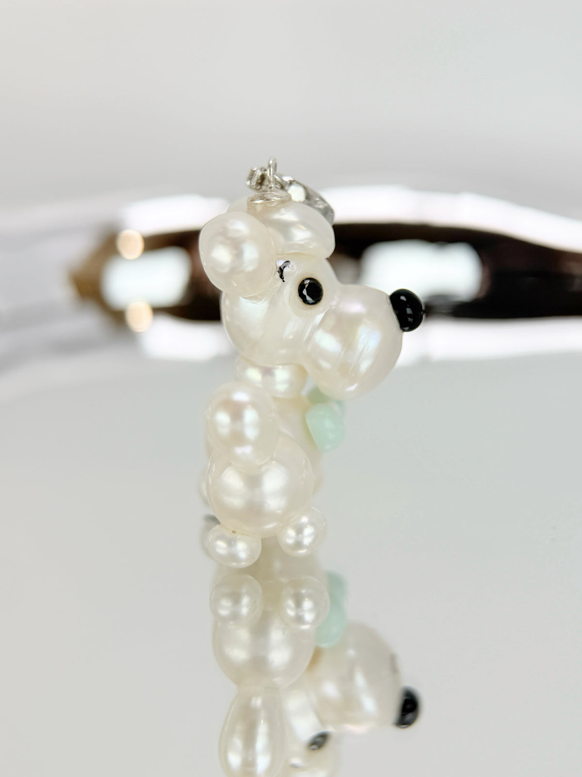 Pippin — Pearl Pup Necklace | Artisan Baroque Pearl Dog Charm Necklace