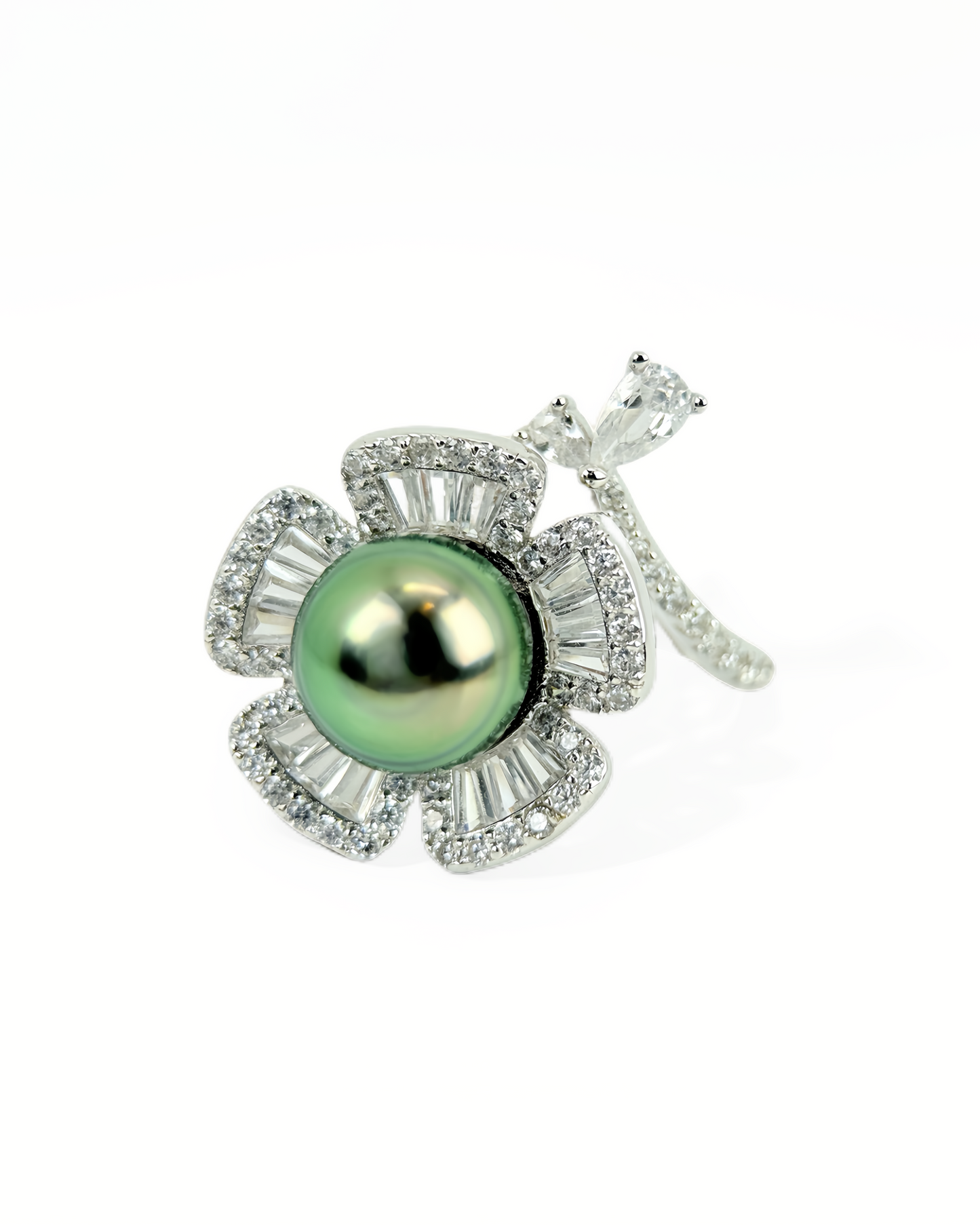 Pentas  | Natural Green Tahitian Pearl Ring