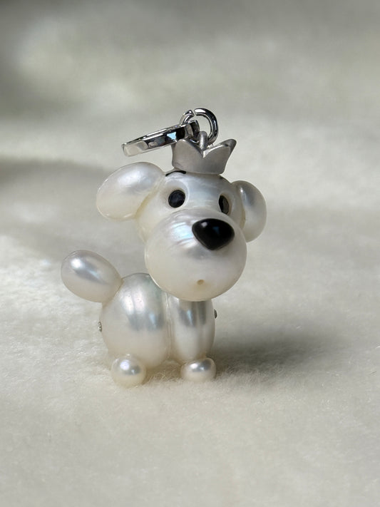 Moonie — Pearl Pup | Artisan Baroque Pearl Dog Charm