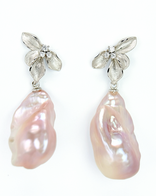 Rosiris | Blush bloom Baroque Earrings