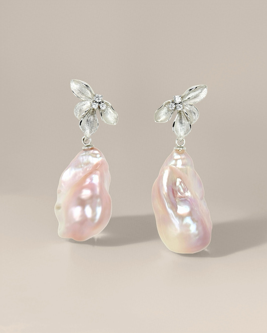 Rosiris | Blush bloom Baroque Earrings