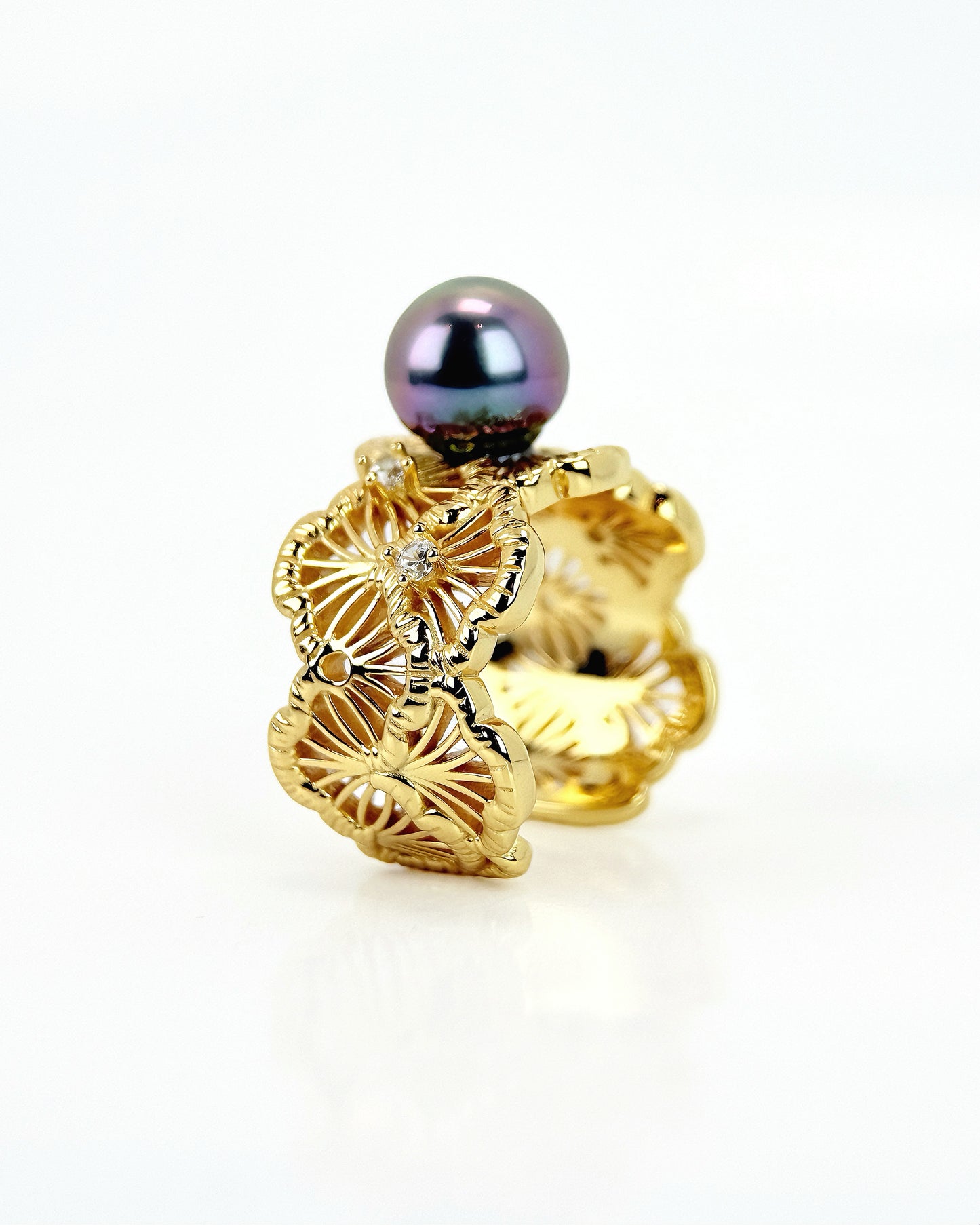 Guipure | Tahitian Pearl Lace Ring