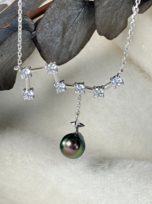 Polaris | The Big Dipper Necklace with Tahitian Pearl Drop