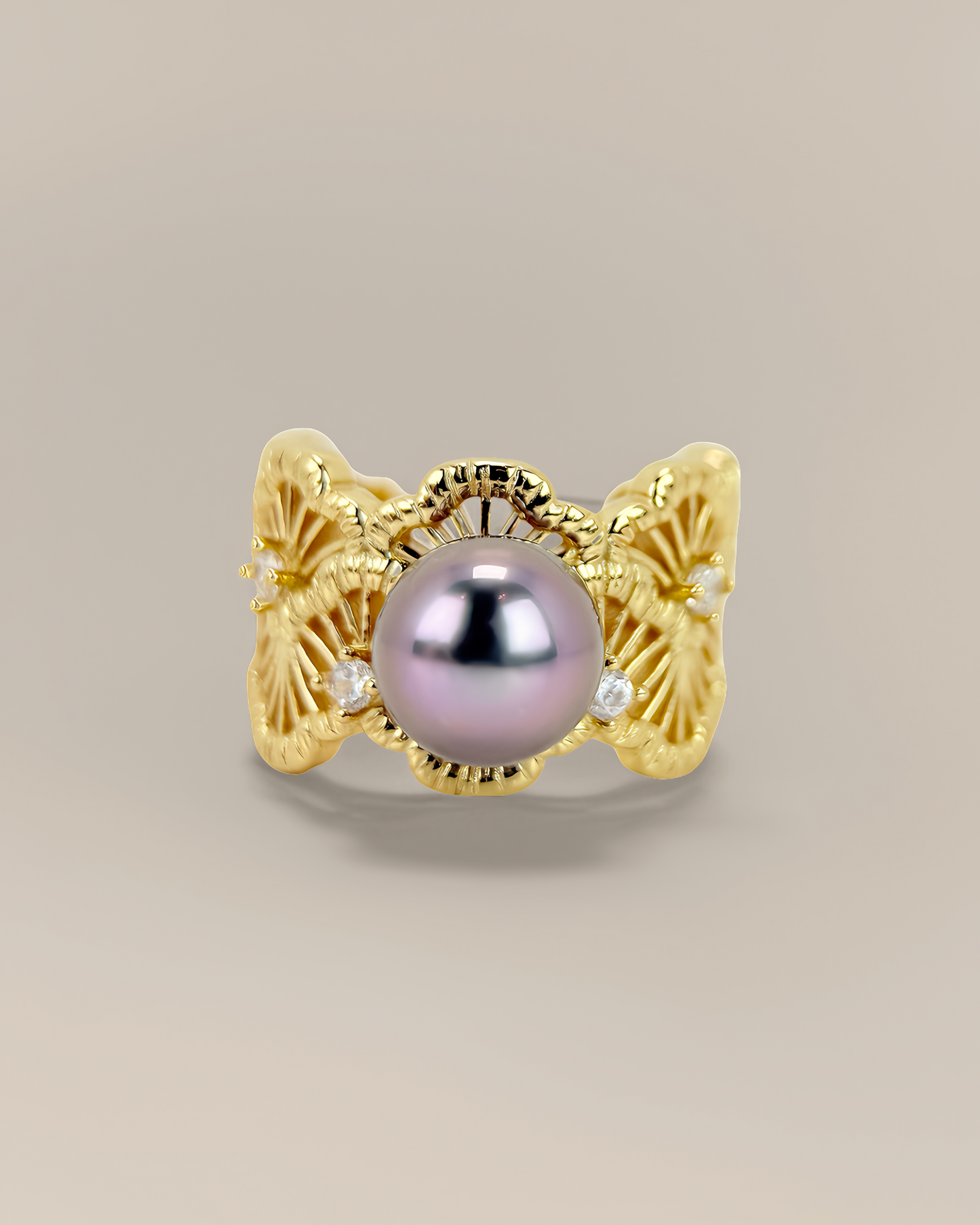 Guipure | Tahitian Pearl Lace Ring