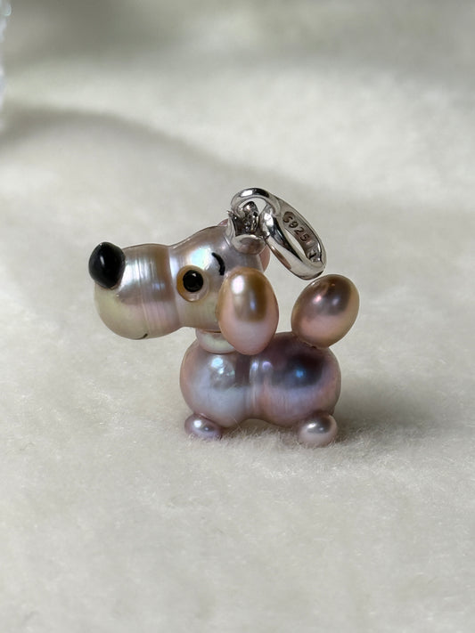 Taffy — Pearl Pup | Artisan Baroque Pearl Dog Charm