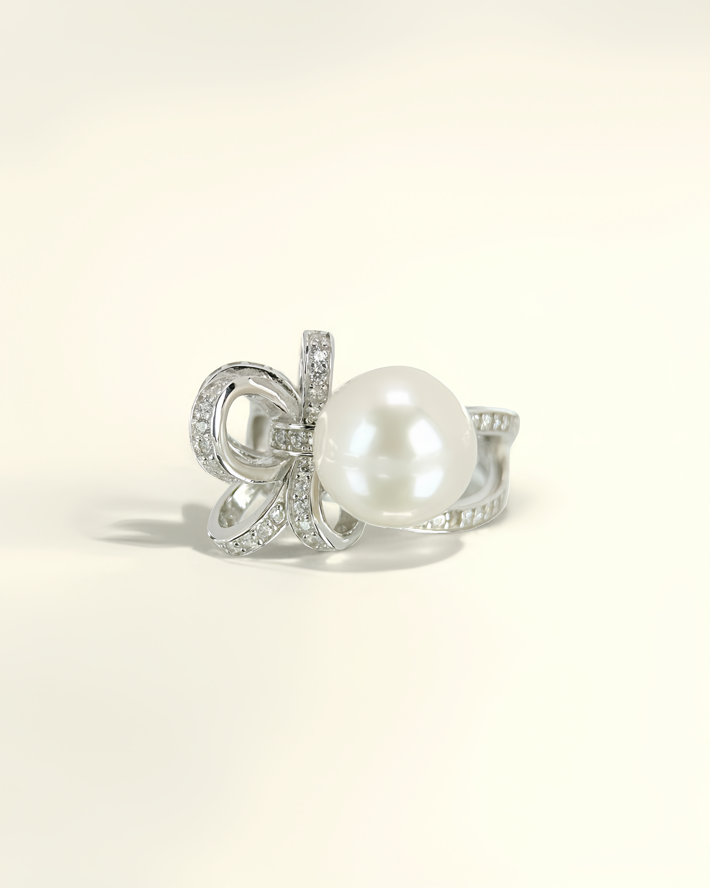 Odette | Adjustable Ring with White Freshwater Pearl