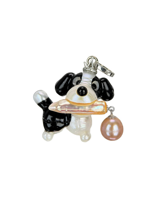 Scout — Pearl Pup | Artisan Baroque Pearl Dog Charm