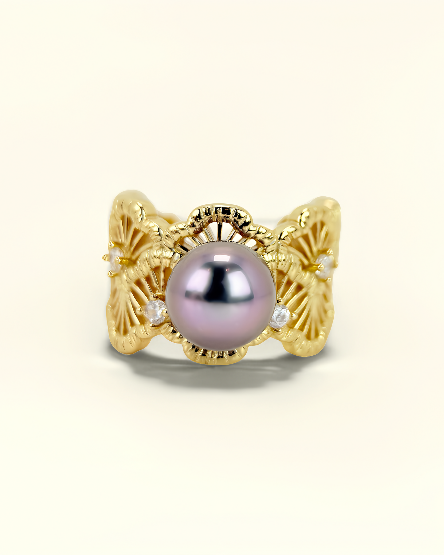 Guipure | Tahitian Pearl Lace Ring