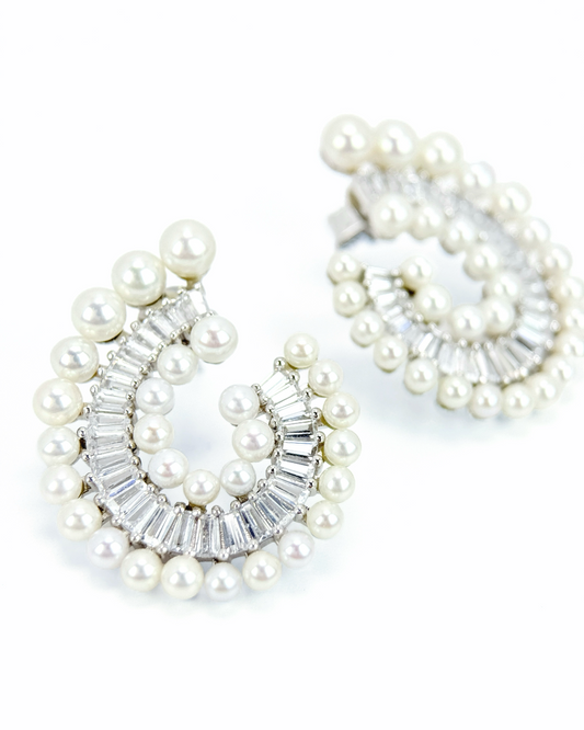 Nautilus | Fossil fresh pearl Earrings