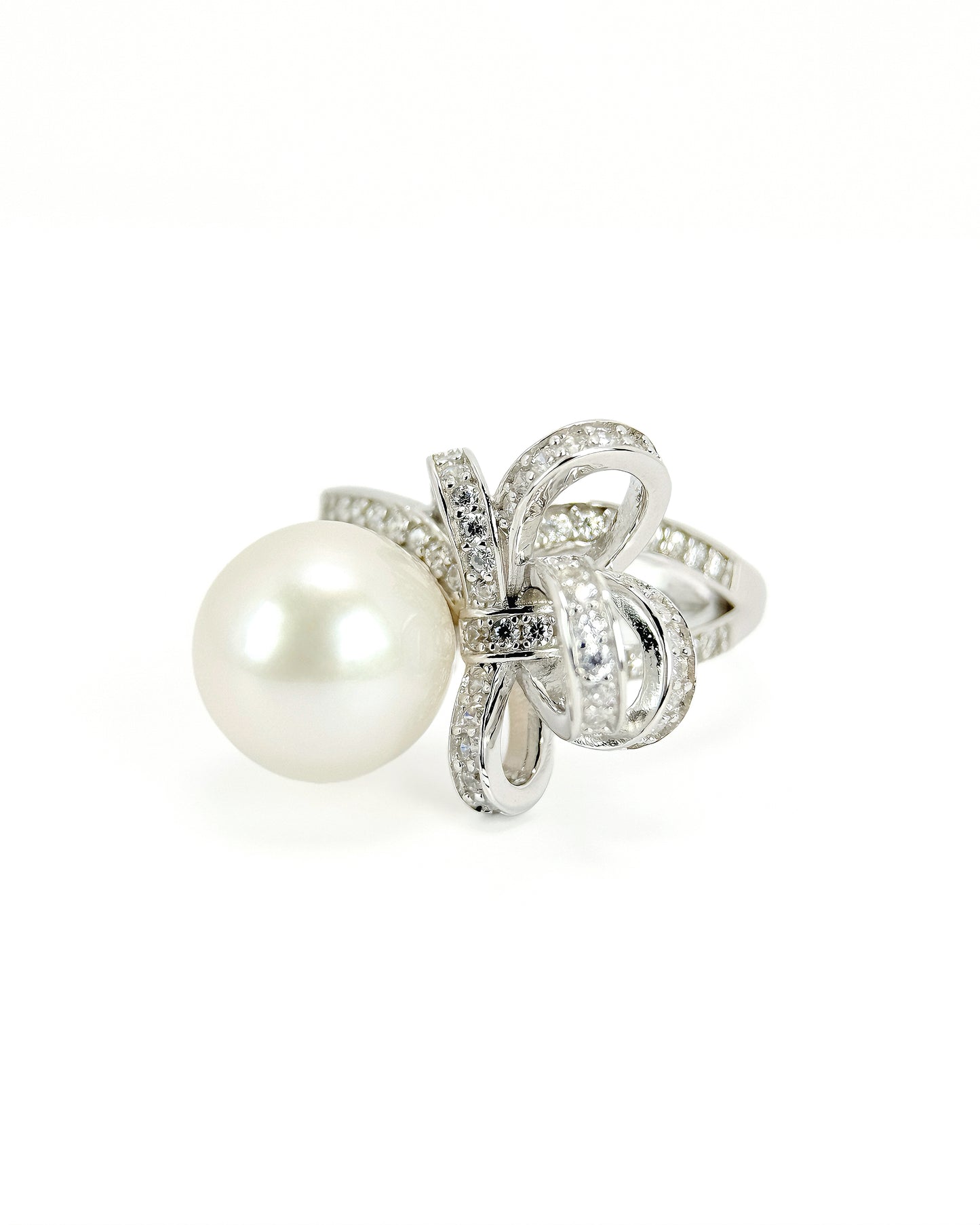 Odette | Adjustable Ring with White Freshwater Pearl