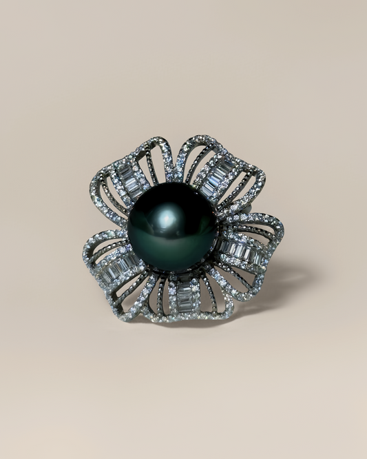 Orea | Adjustable Ring with Tahitian Pearl
