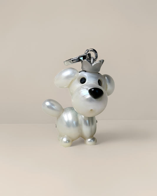 Moonie — Pearl Pup | Artisan Baroque Pearl Dog Charm