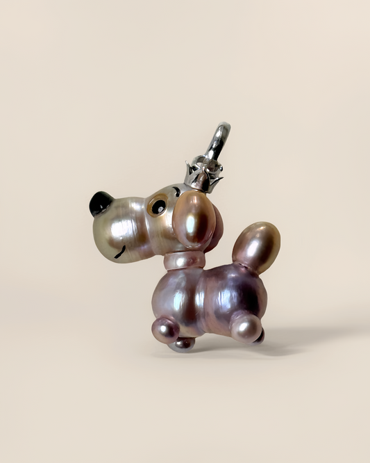 Taffy — Pearl Pup | Artisan Baroque Pearl Dog Charm