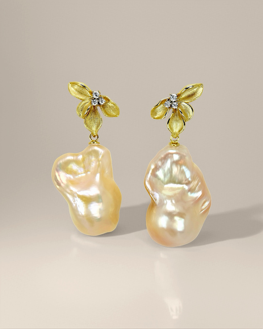 Creamiris | Ivory Bloom Baroque Earrings