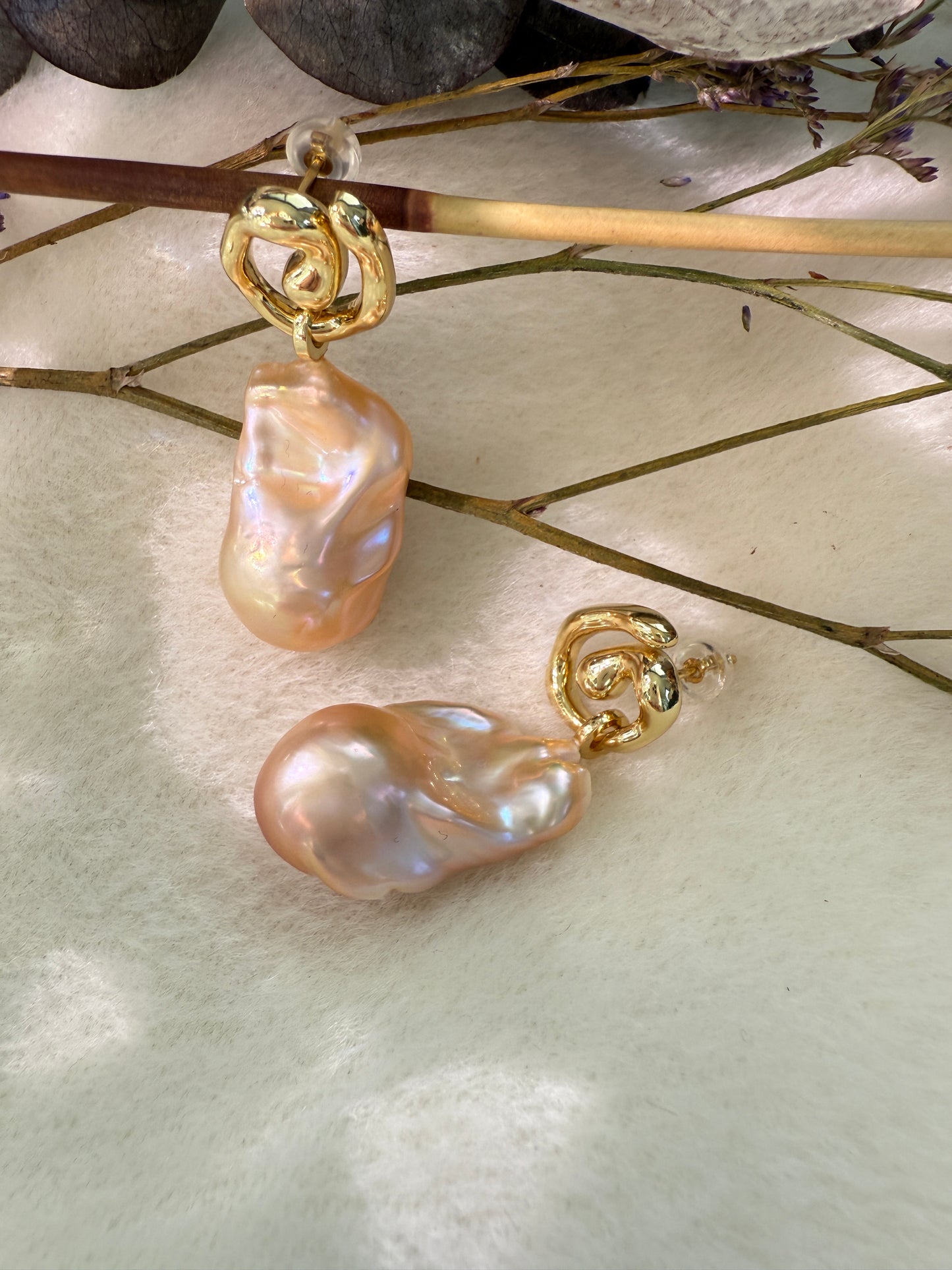 Aurelia | Sculptural Baroque Pearl Earrings