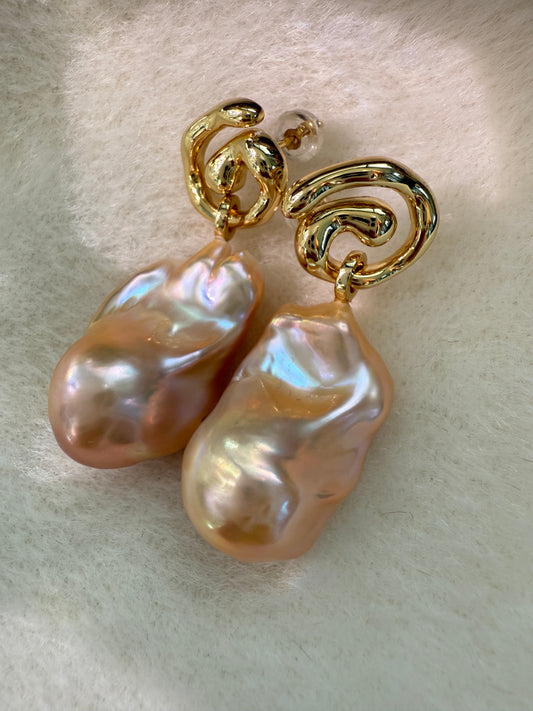 Aurelia | Sculptural Baroque Pearl Earrings